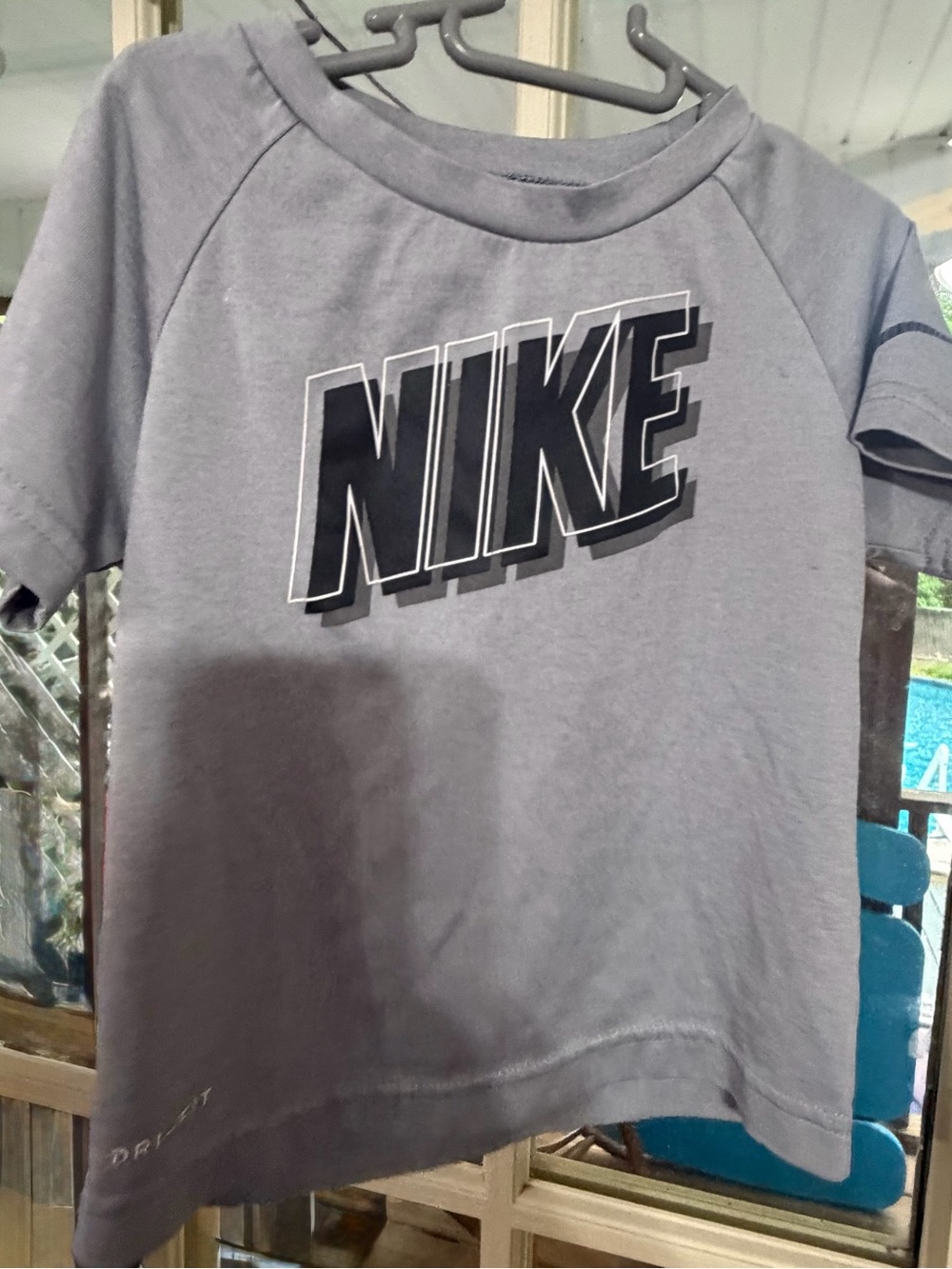 Nike Light Gray Youth Short Sleeve Logo Tee